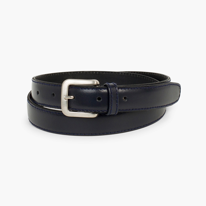 Boy's dress suit trousers Leather Belt Blue
