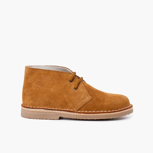 Lace-up Safari Desert Boots Camel