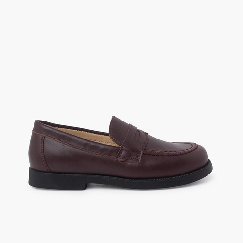 School Moccasins Brown