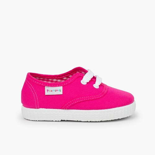 Kids Lace-Up Trainers Fuchsia