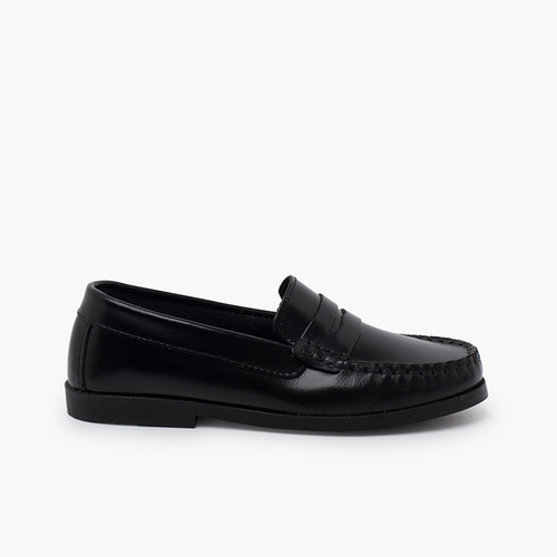 Soft nappa leather loafers Black