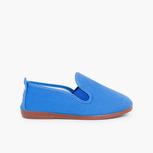 Canvas Slip On Plimsolls Deep Blue