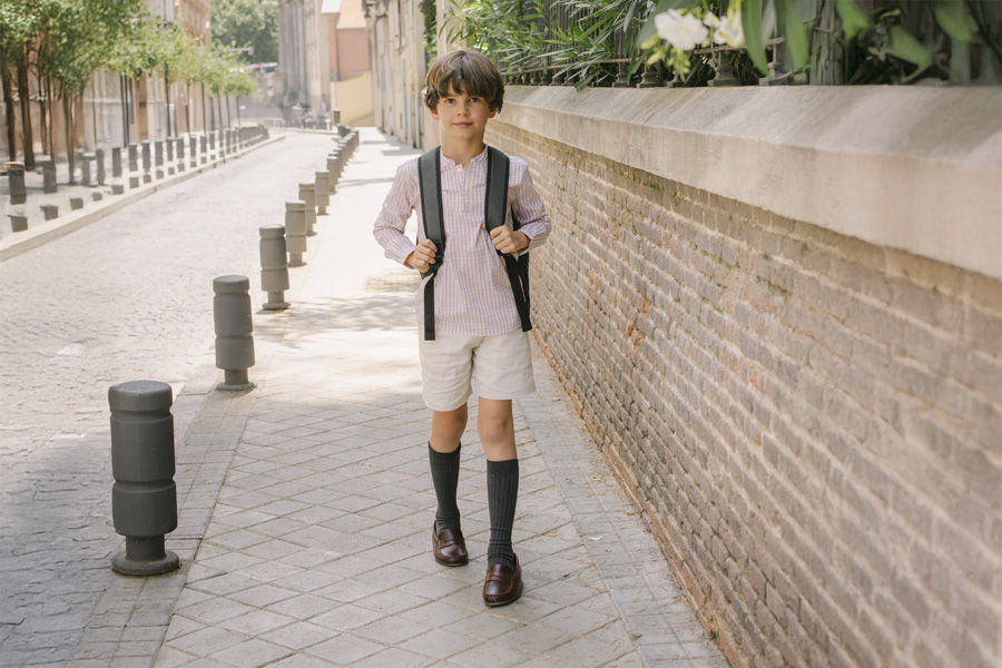 Boys Leather Mask Slip-on Loafers