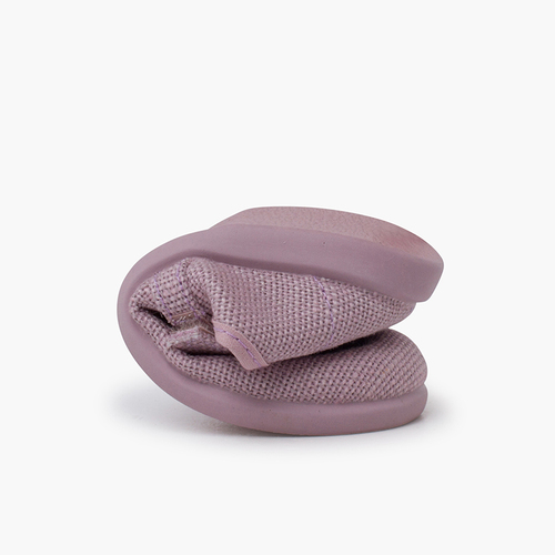Girls Riptape Linen Mary Janes Mauve