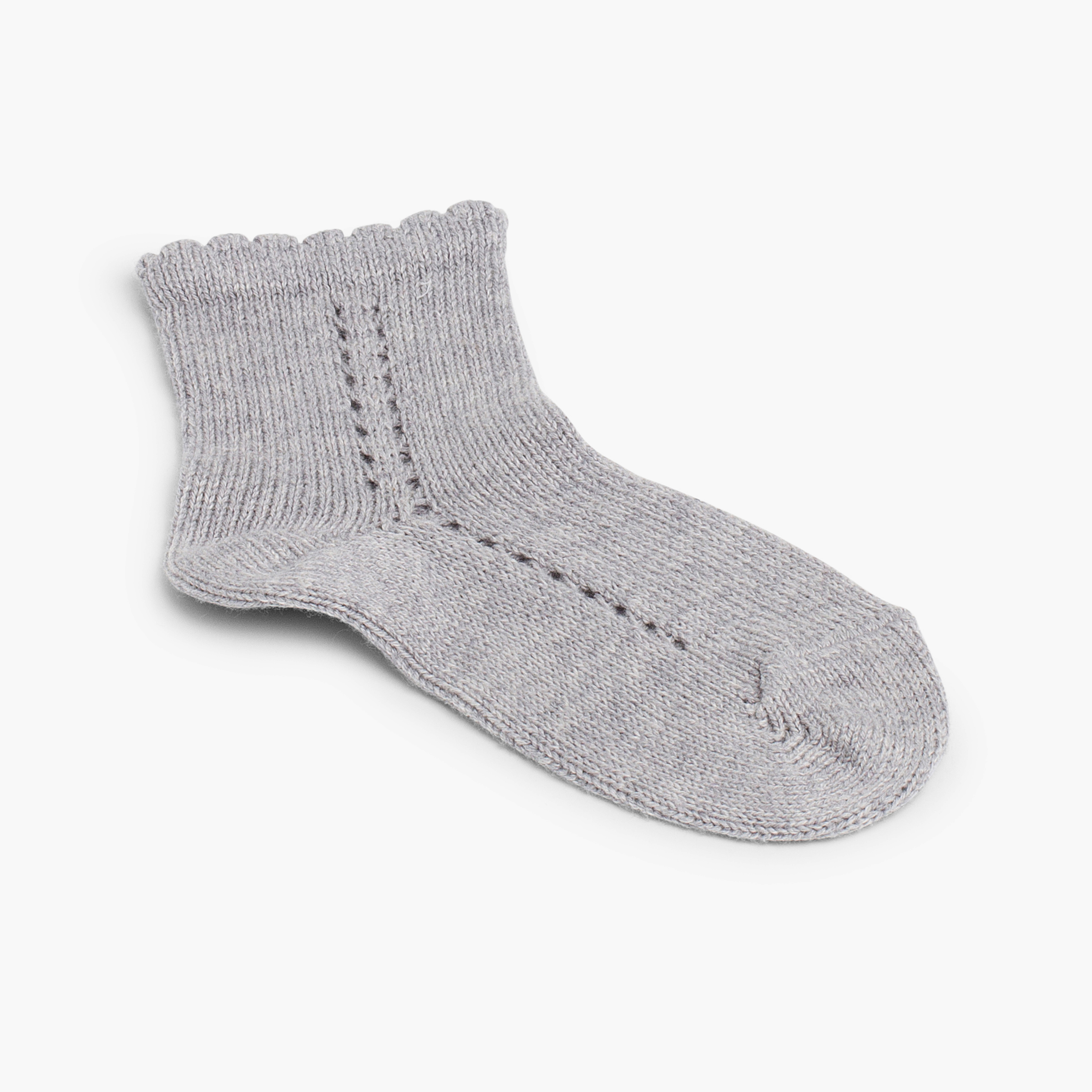 CONDOR Pointelle Short Summer Socks  Aluminium