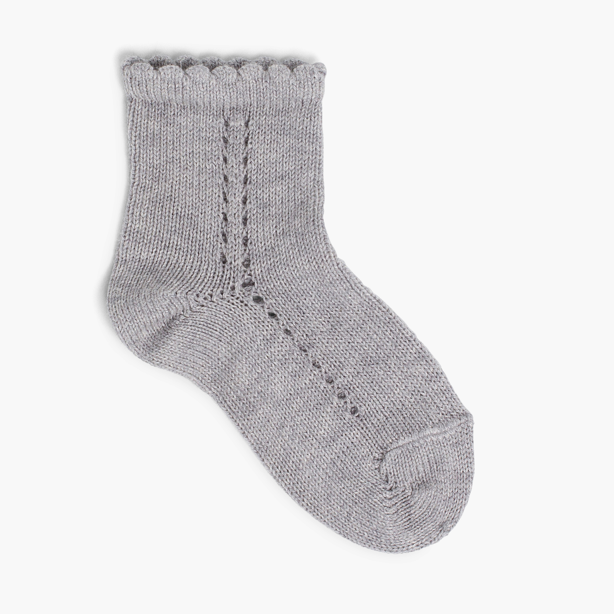 CONDOR Pointelle Short Summer Socks  Aluminium