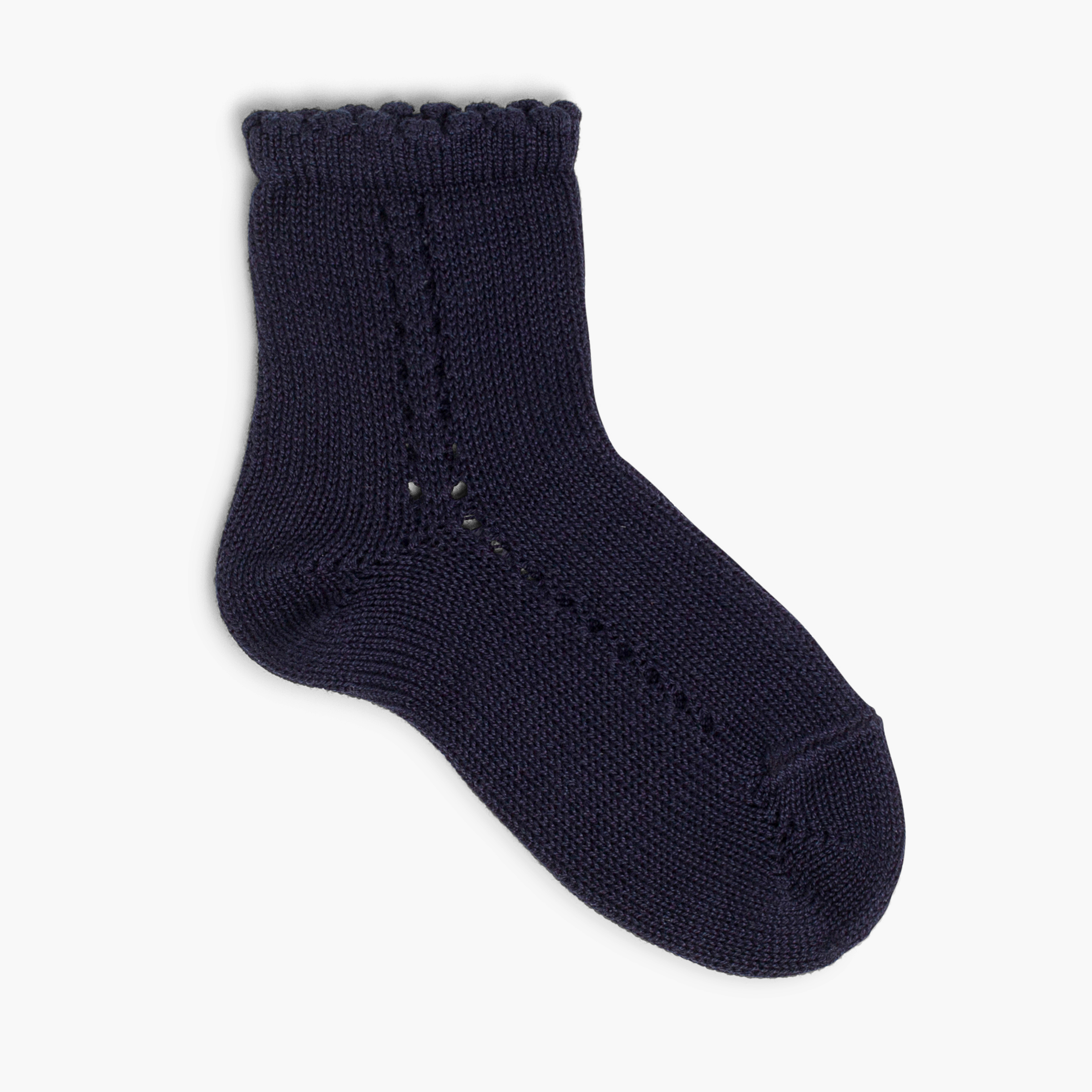 CONDOR Pointelle Short Summer Socks  Navy Blue
