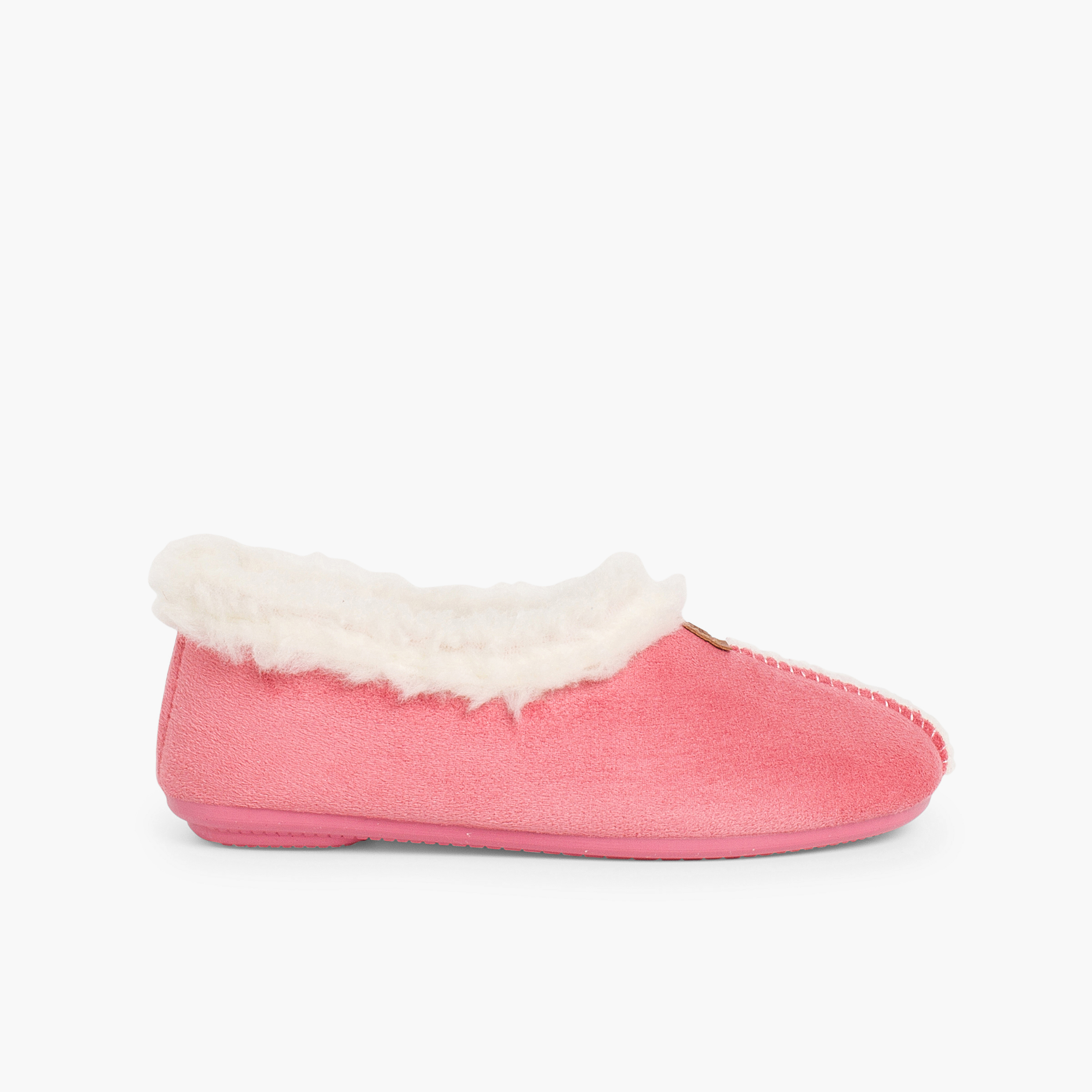 Faux Sheepskin Slippers Pink