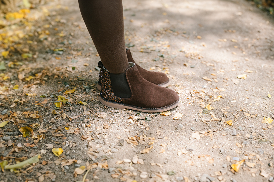 Girls Chelsea Boots with Glitter