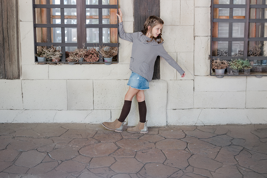 Girls Chelsea Boots with Glitter