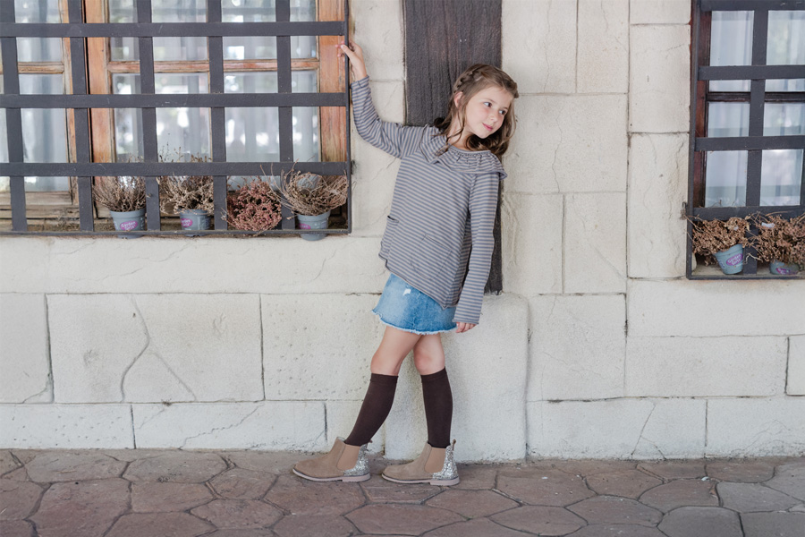 Girls Chelsea Boots with Glitter