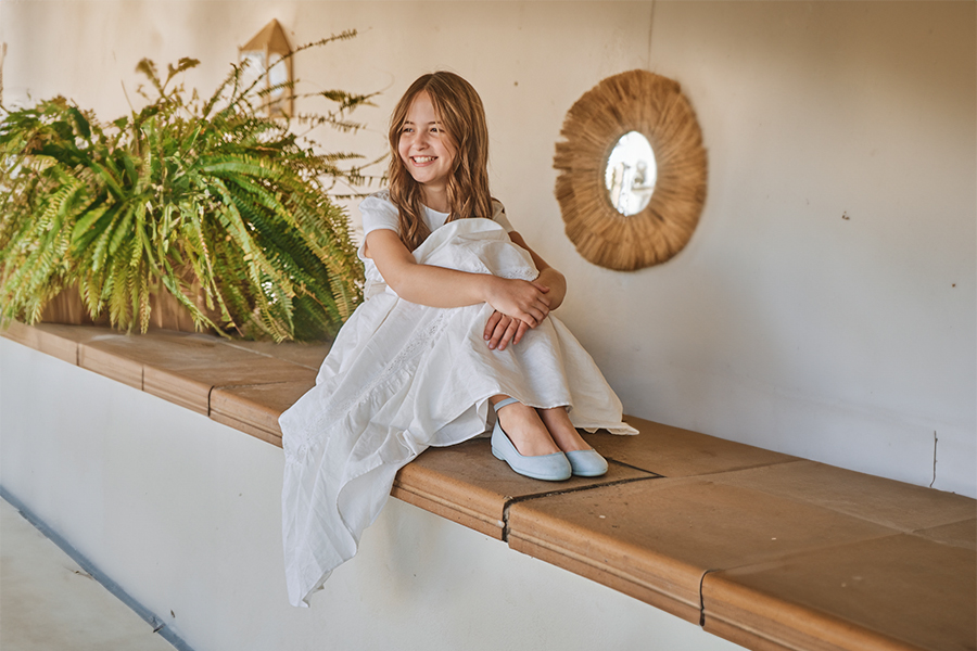 Ballet Pumps Satin Bow Anklet Strap