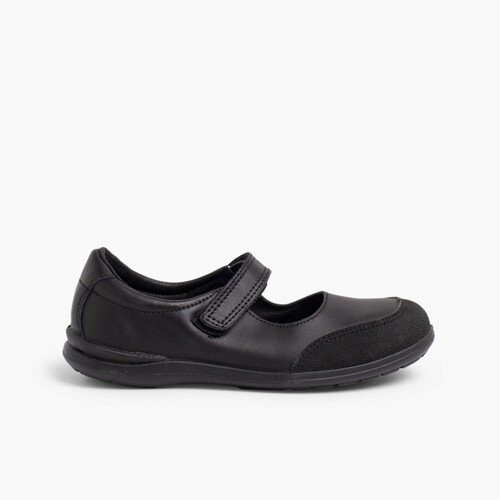 Girls’ School Shoes Washables Mary Janes Reinforced Toes  Black