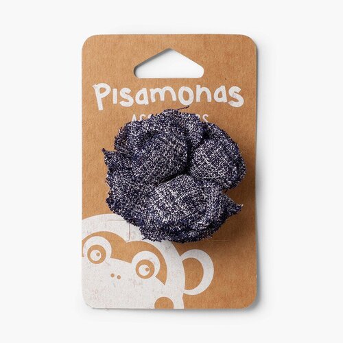 Fabric flower hair clip  Navy Blue