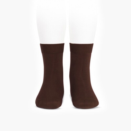 CONDOR KIDS' PLAIN SHORT SOCKS Brown