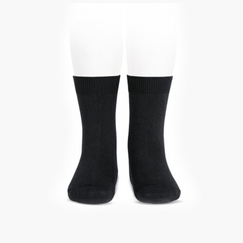 CONDOR KIDS' PLAIN SHORT SOCKS Black