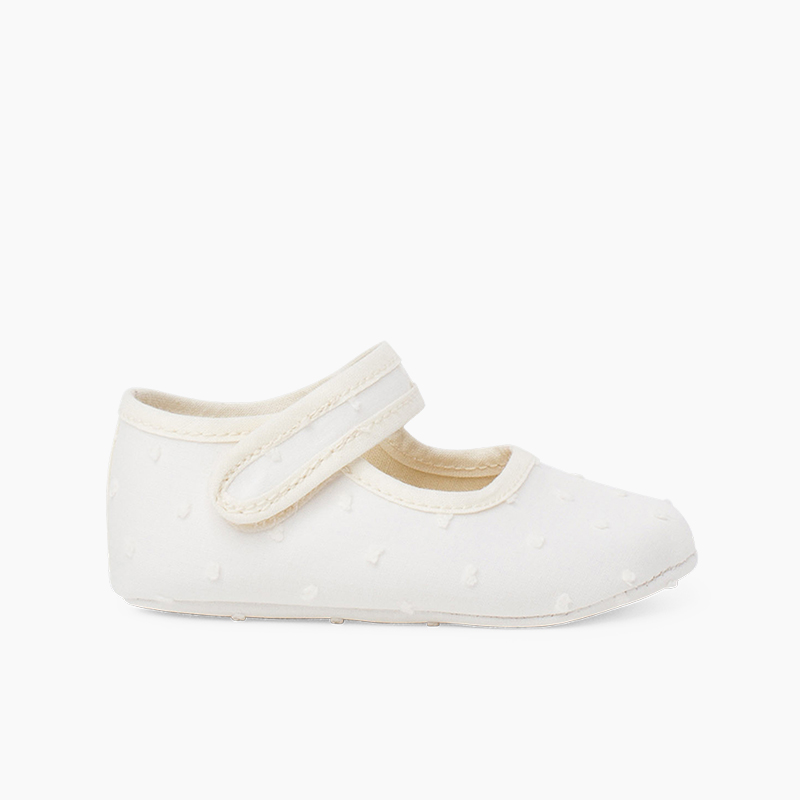 Plumetis Baby Girl’s Mary Janes Beige
