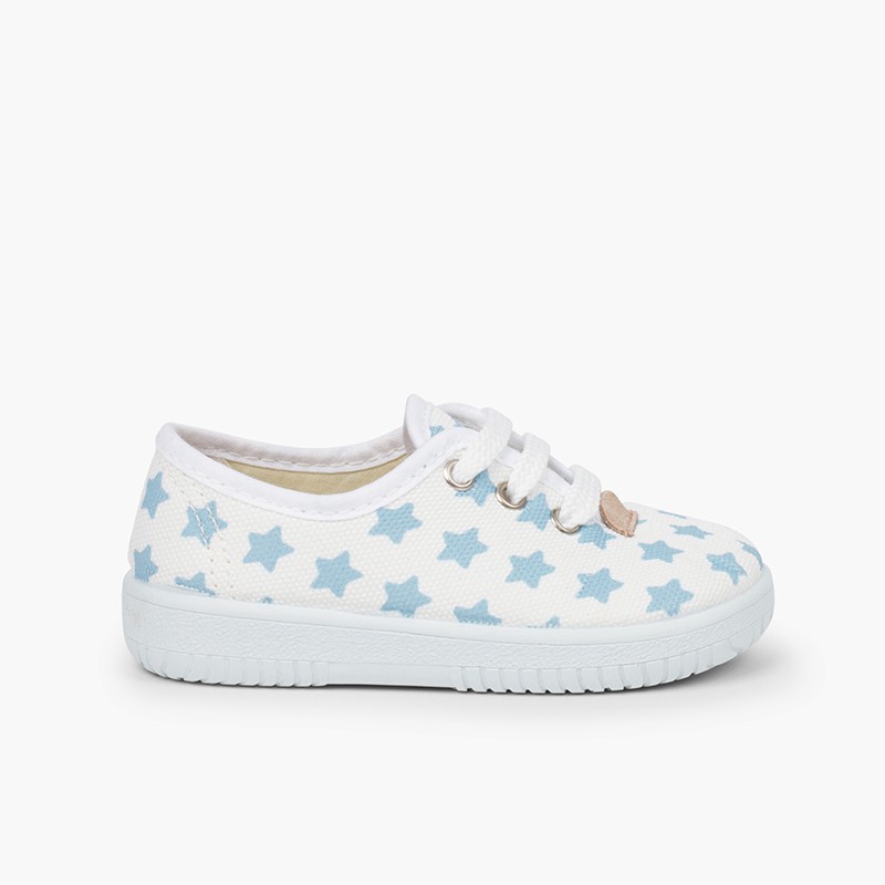 KIDS SNEAKERS CANVAS STARS Sky Blue