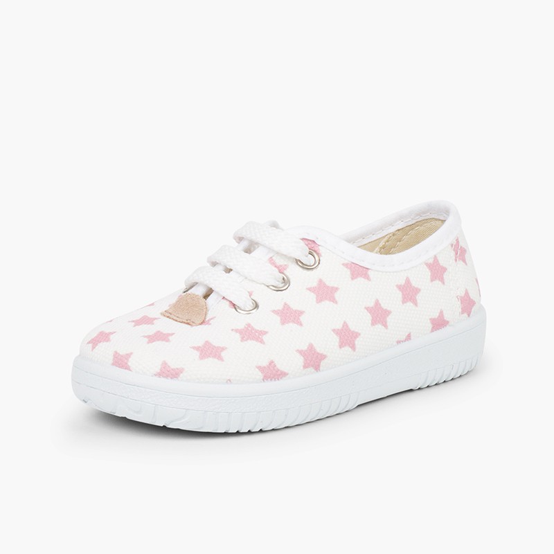 KIDS SNEAKERS CANVAS STARS Pink