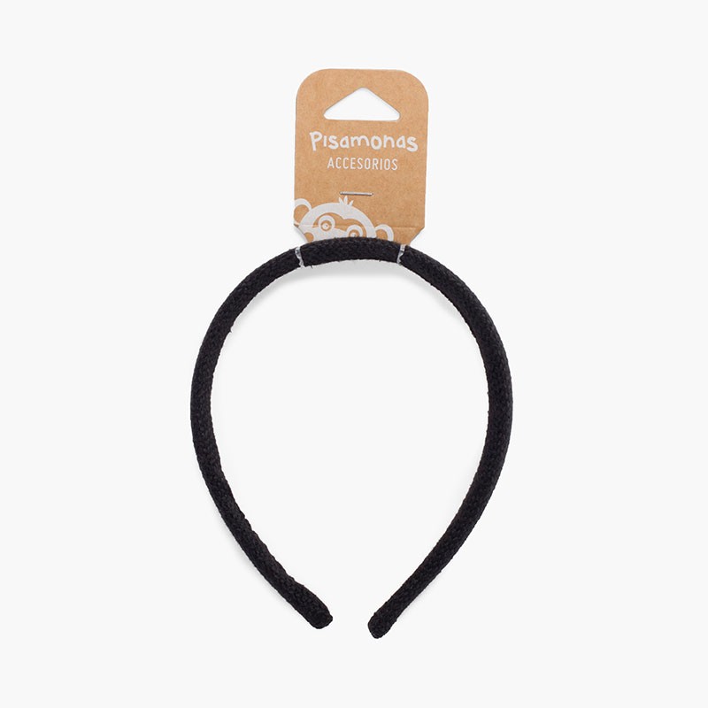  Sackcloth wide headband Black