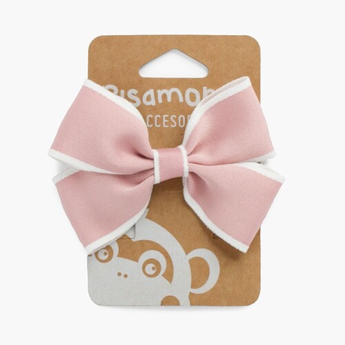  White edge loop clip La France Pink