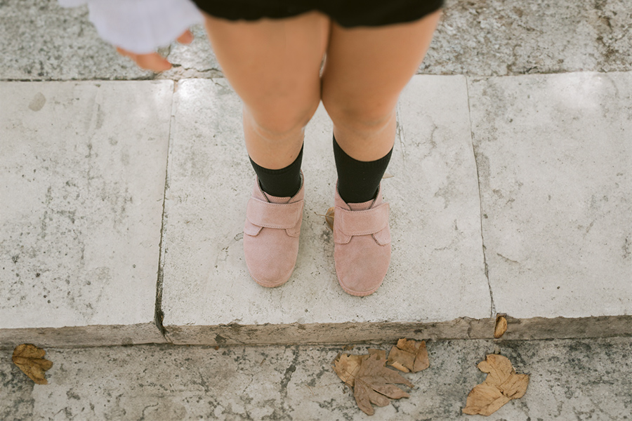 Furry adherent wide strap ankle boots