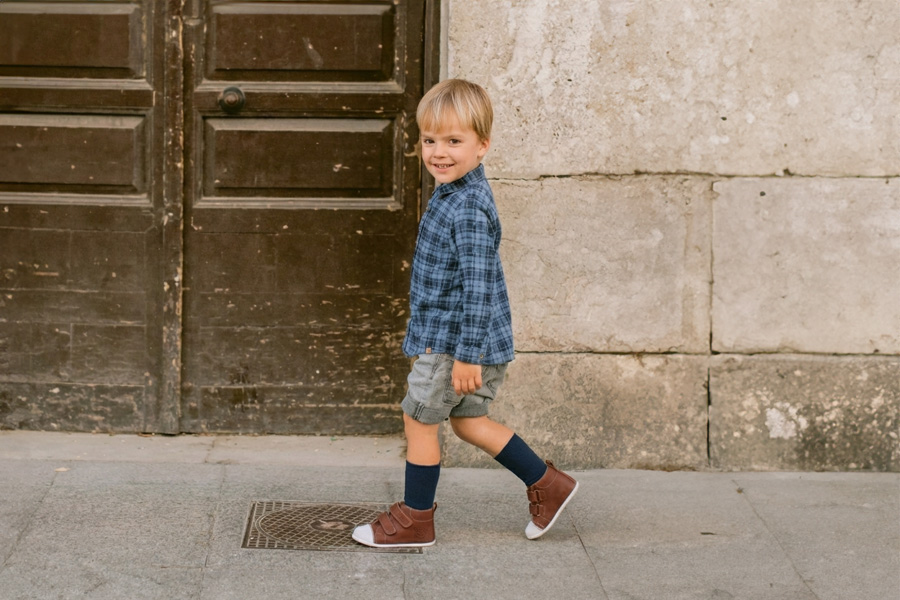 White toe sport leather bootie