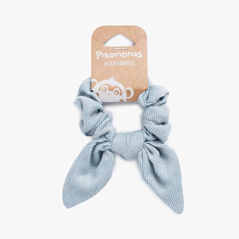Glitter micropana scrunchie with bow Pastel Blue