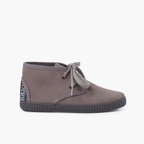 Boots ethnic embroidery thermal insole Grey