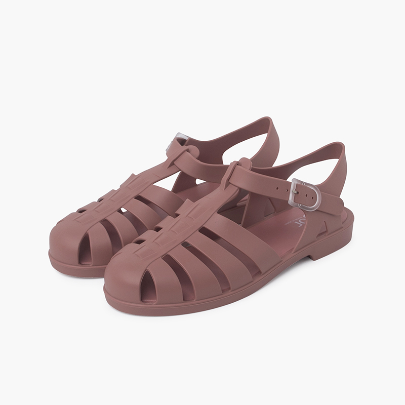 Biarritz women's matte classic jelly sandals Pink