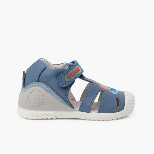 Biomecanics Sandals with boat and riptape closure Indigo Blue