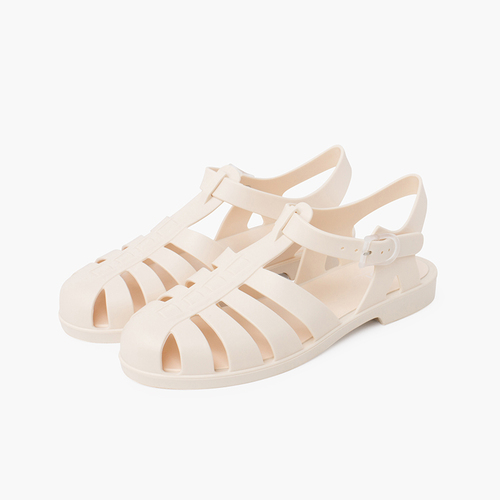 Biarritz women's matte classic jelly sandals ivory