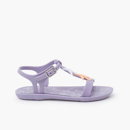 Tricia jelly sandals with stars in dusty colours Mauve