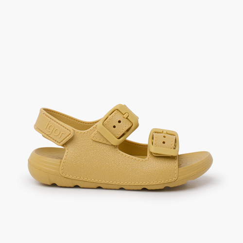 Double Buckle Sandals with Eva Sole Colours and riptape Dijon