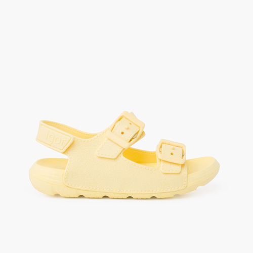 Double Buckle Sandals with Eva Sole Colours and riptape Vanilla