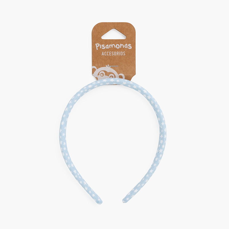 Thin headband with stars Light Blue