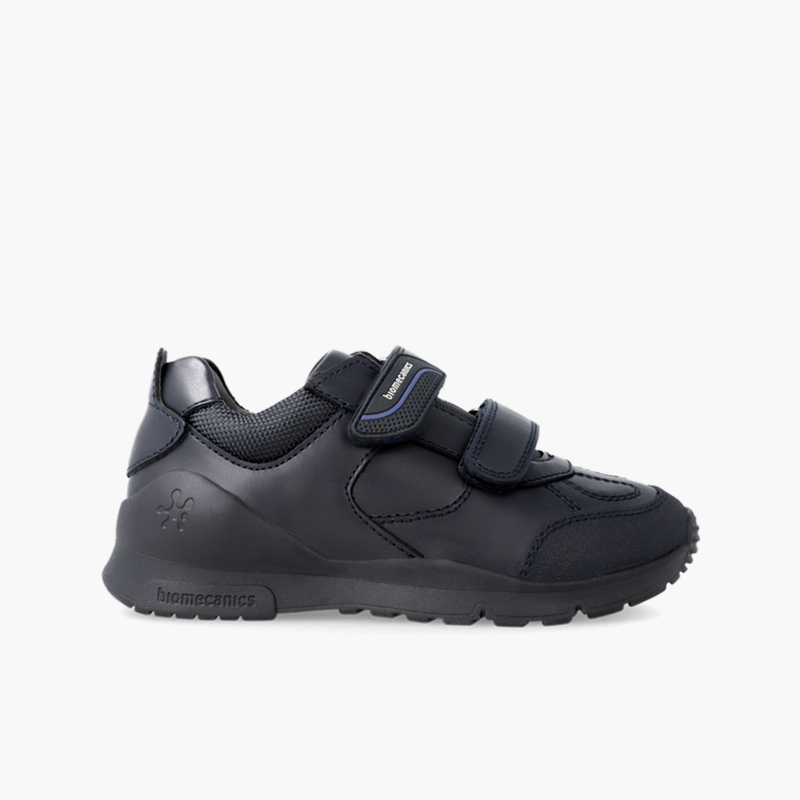 Biomecanics double riptape school sports shoes Navy Blue