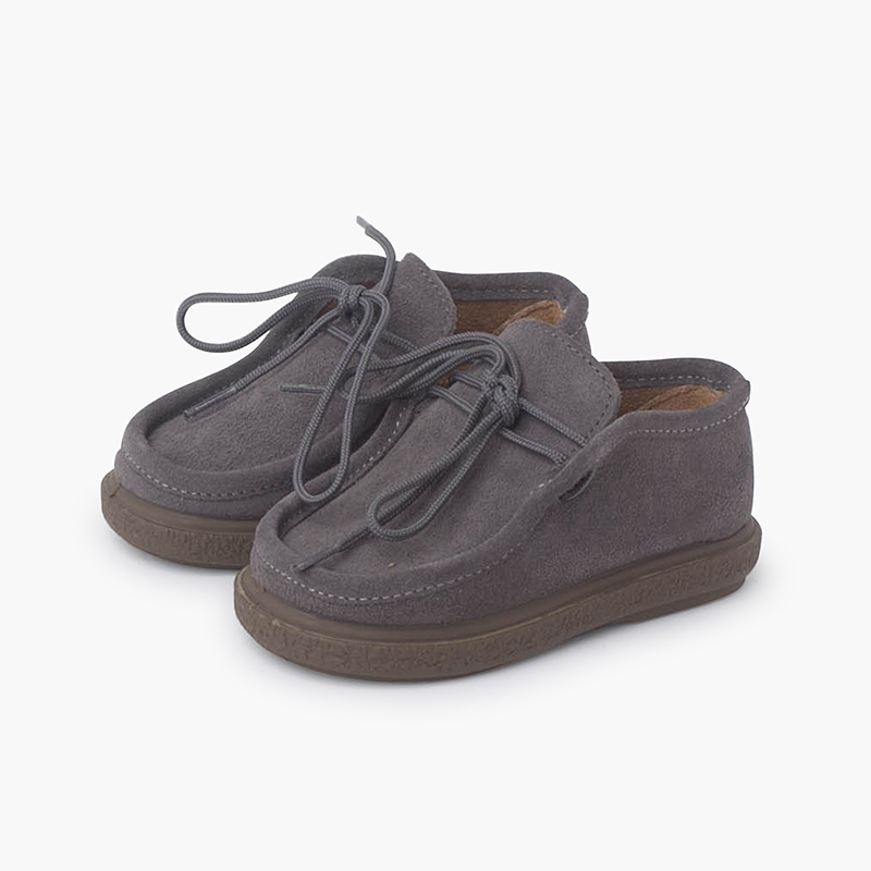 Blucher Type Shoes First Steps Grey