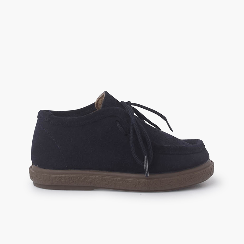 Blucher Type Shoes First Steps Navy Blue