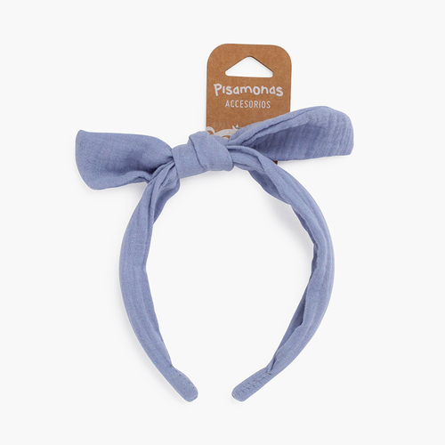 Chiffon turban headband Blue Klein