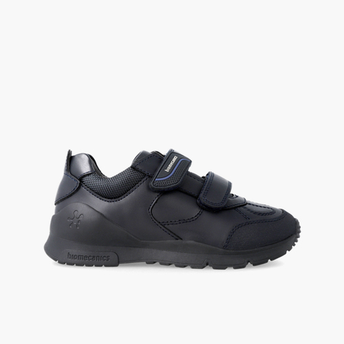 Biomecanics double riptape school sports shoes Navy Blue