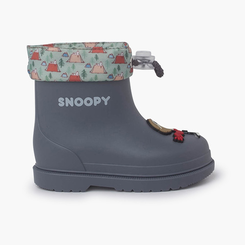 Snoopy Water Boots Adjustable collar Blue