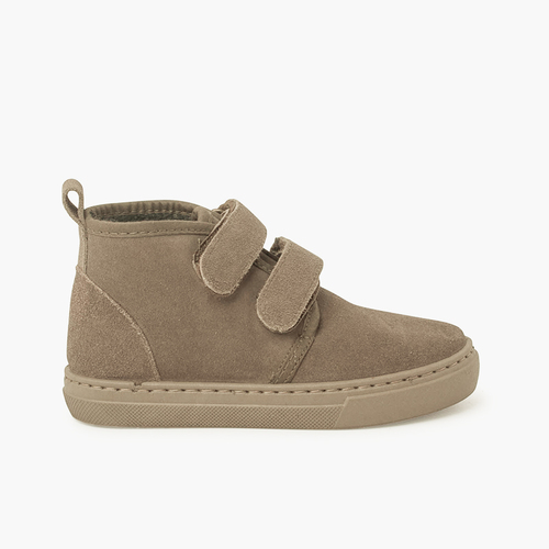 Winter Boots Double Adhesive Strap Taupe