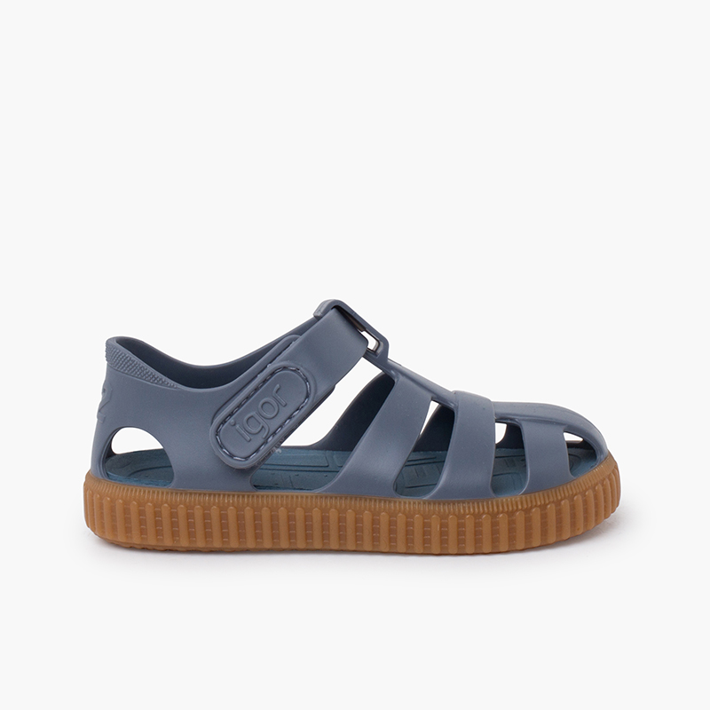 Jelly sandals caramel sole trainers style Blue