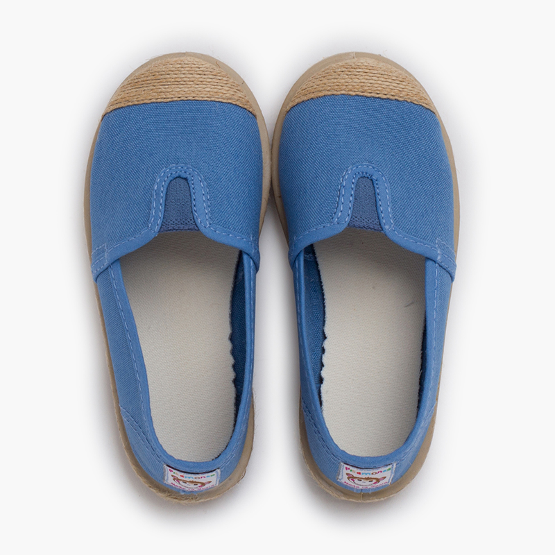 Central elastic espadrilles jute toecap Blue Klein
