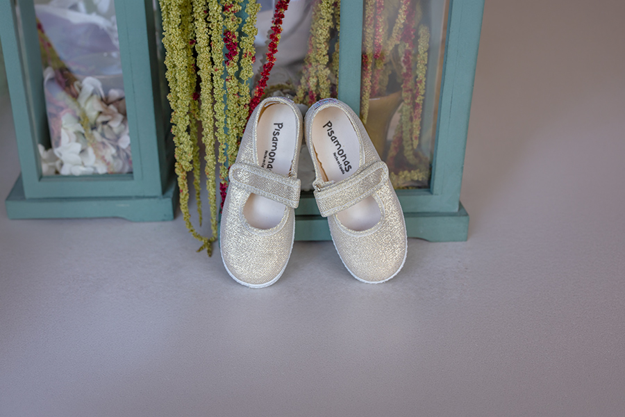 Glitter Mary Janes adhesive strap