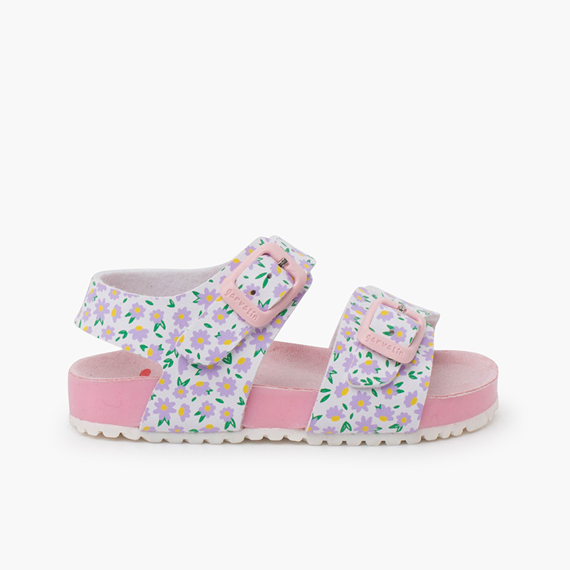 Garvalín bio gel sandals with flowers Floral