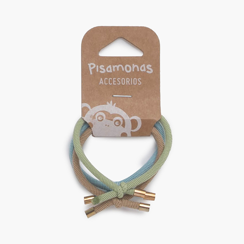 Gomas lisas para el pelo Blue/Beige/Green