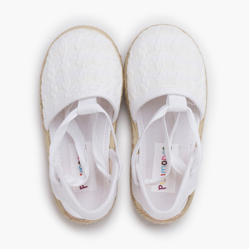 Espadrilles braided effect ribbons White