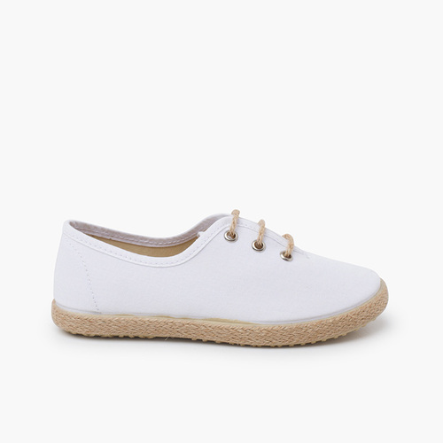 Ceremony bluchers espadrille sole White